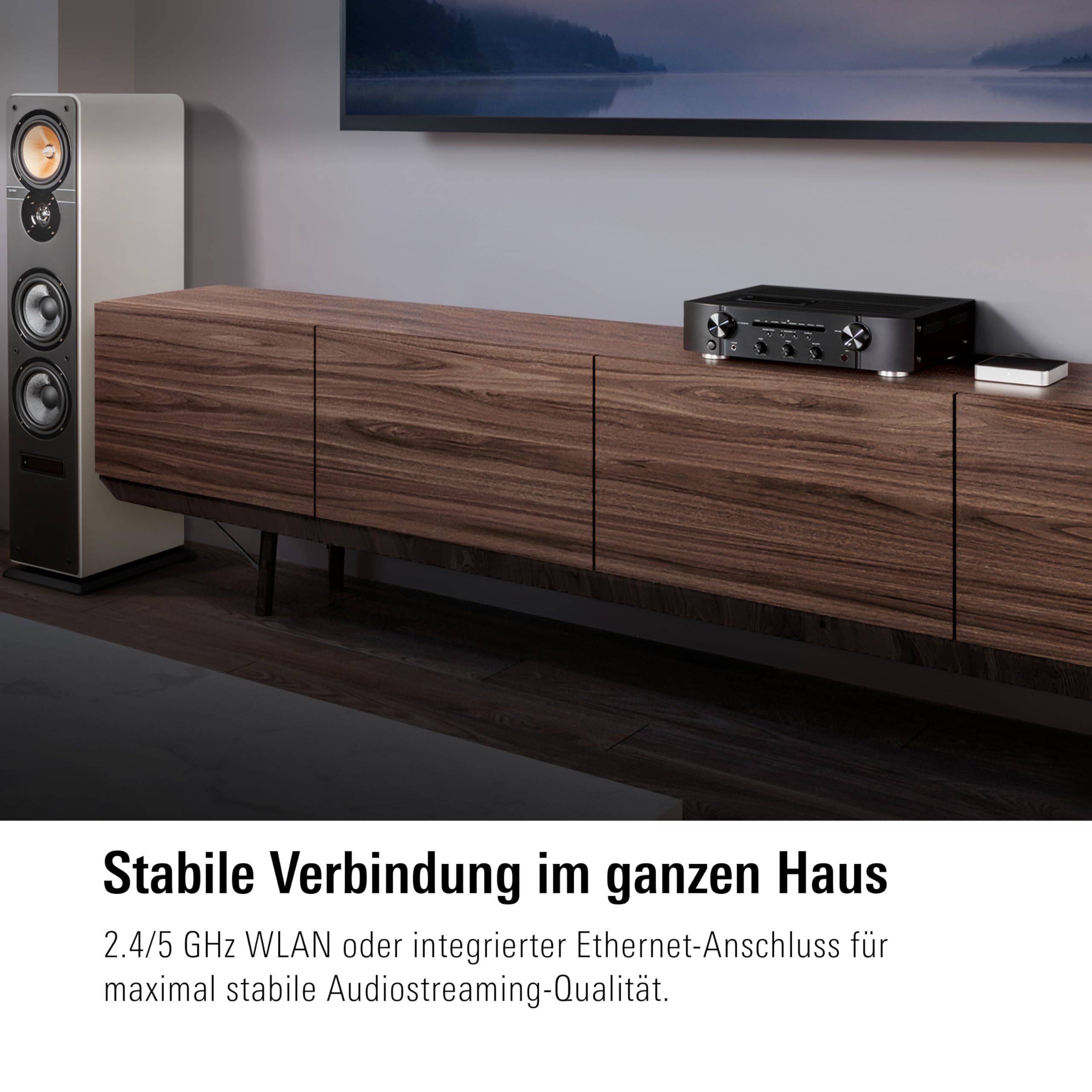 Eve Play (Apple Home) – Audiostreaming Adapter für AirPlay, Automatischer Latenzausgleich, Leistungsstarker Digital-Analog-Wandler, DREI Audioausgänge, Ethernet und WiFi