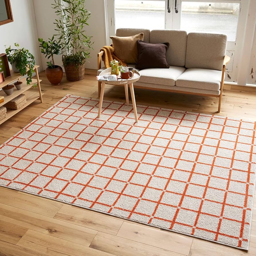 Amazon｜スミノエ(Suminoe) ラグ オレンジ 185×240cm 洗える