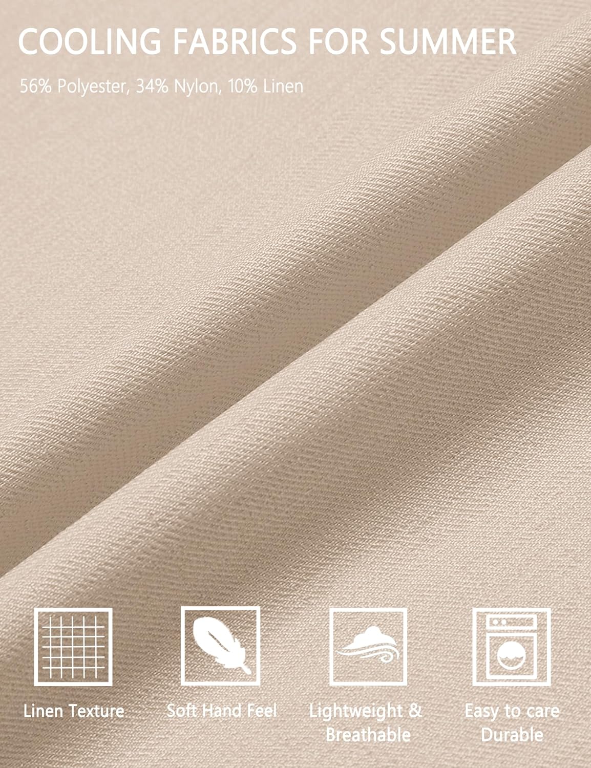 COOFANDY Men's Ultra-Light 9" Summer Shorts Casual Drawstring Linen Shorts with Pockets - Image 5