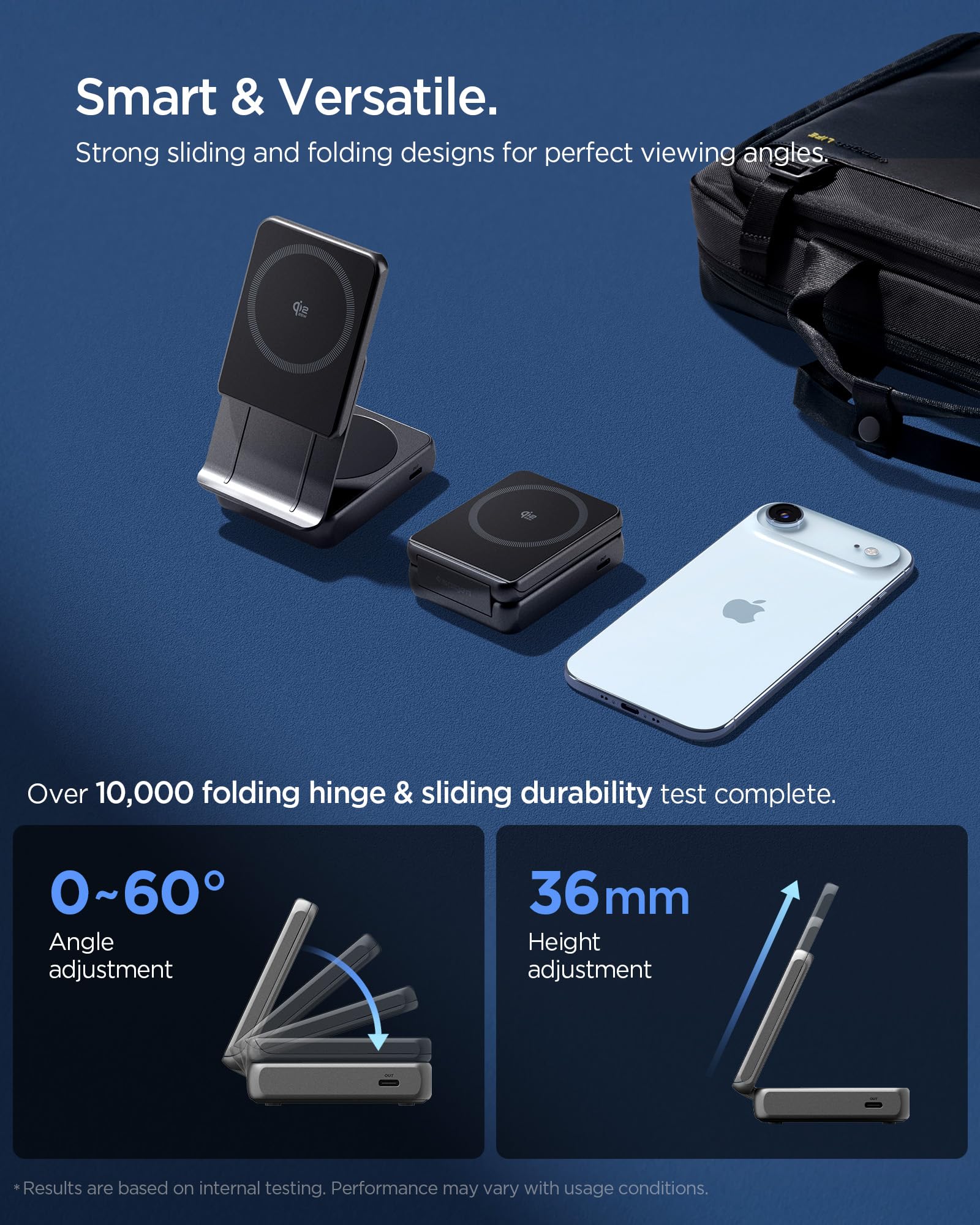 Spigen Essential MagFit Qi2 Draadloos Oplaadstation 3-in-1 15W MagSafe Touch Oplaadstandaard voor iPhone 17/16/15/14 Pro Max 17e, Samsung Galaxy S26 Ultra Plus, Apple Watch, AirPods (3/4/Pro