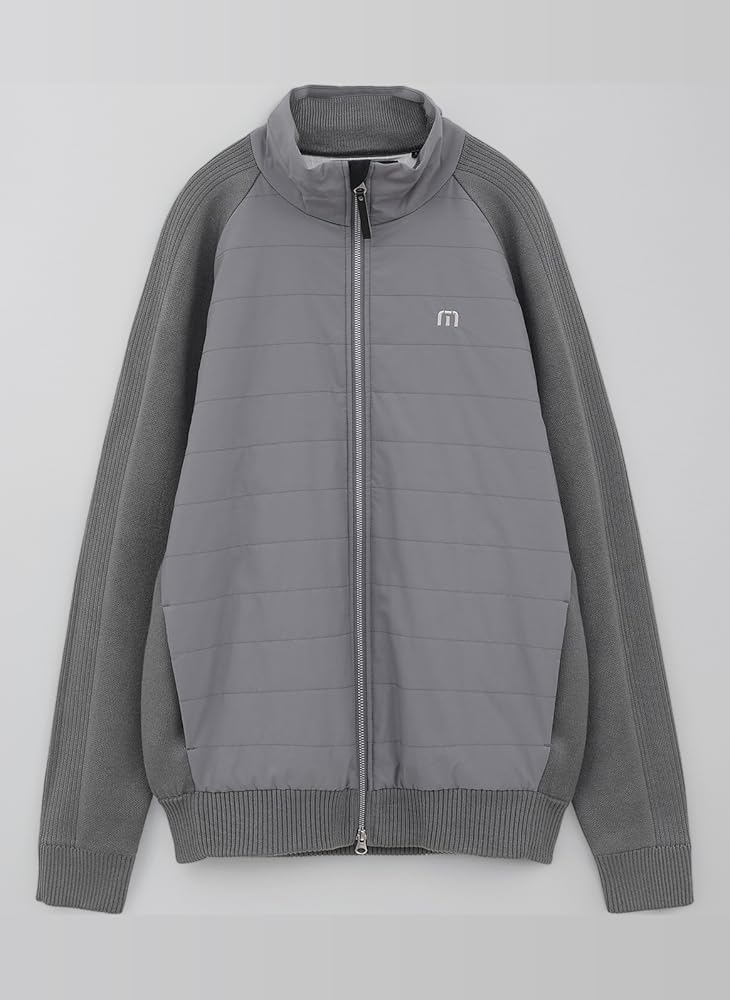 coco 中古 トラビスマシュー TRAVIS MATHEW  メンズ フルジップアウター L グレー ダブルジップ ボーダー coco 中古 トラビスマシュー TRAVIS MATHEW メンズ フルジップ