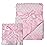 American Baby Company Heavenly Soft Chenille Blanket Set, Receiving Blanket (30 x 40) & Security Blanket (14 x 14), Warm and Cozy, Pink, for Girls