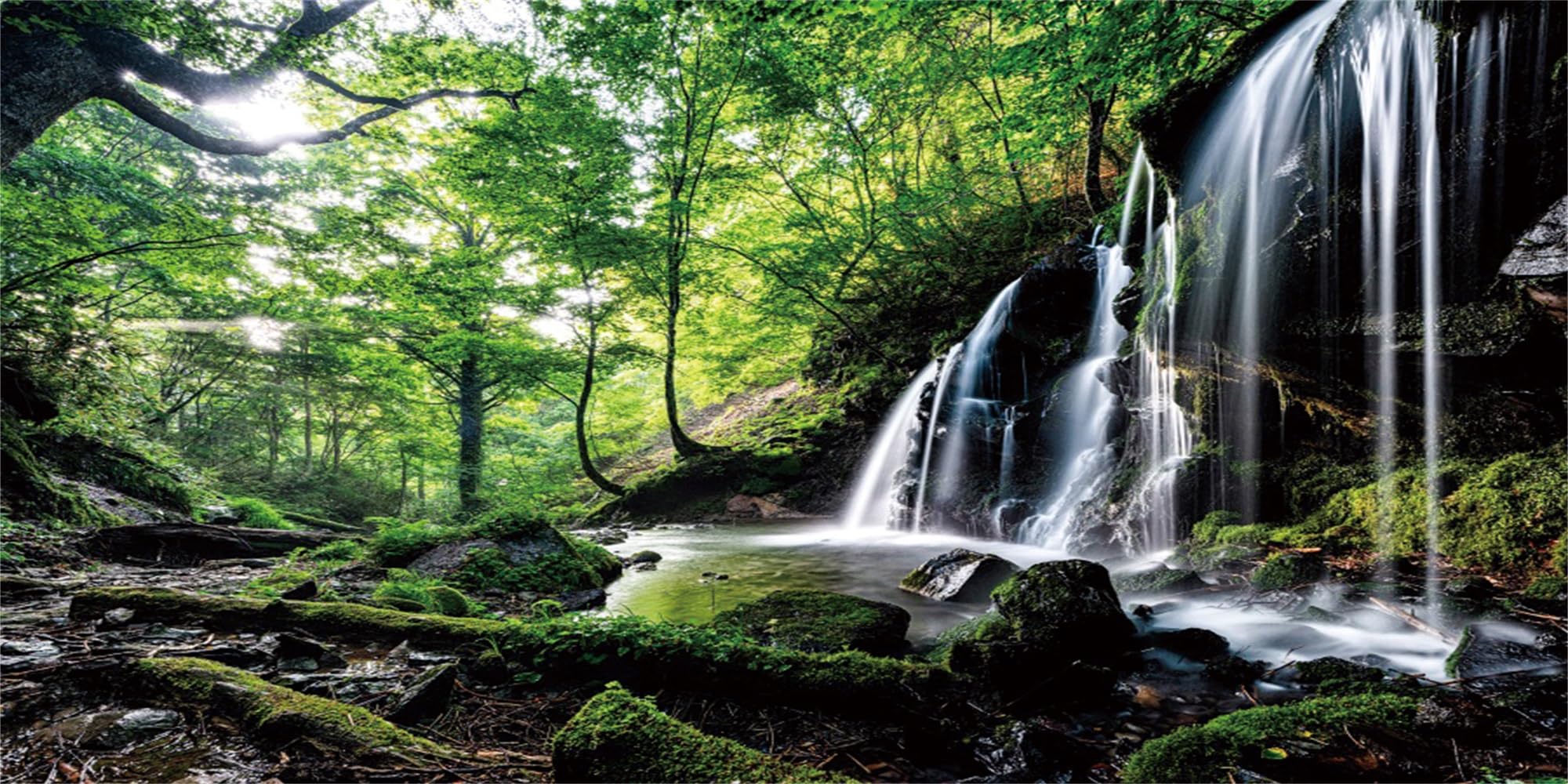 MIRRORANG 61x41cm Waterfall Aquarium Terrarium Background Tropical Rainforest Mountains Fish Tank Background — image 1