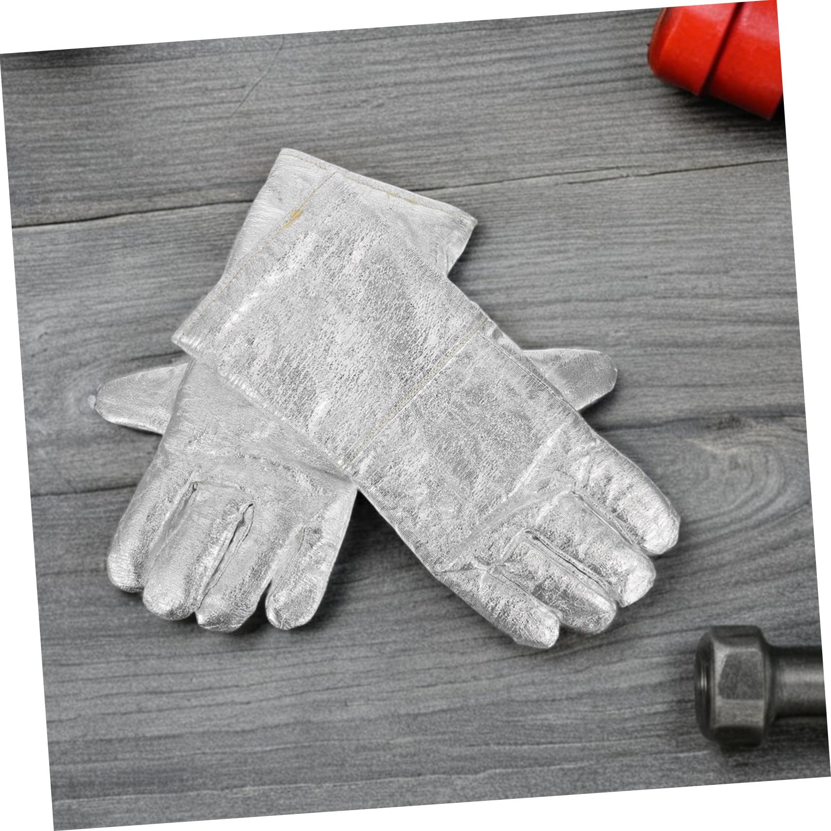 Guantes de Soldadura Resistentes al Calor Aluminio Guantes Industriales para Fundición y Manejo Químico Protección Térmica Flexible y Ligera para Trabajo Hornos y Calderas