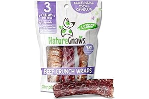 Nature Gnaws Long Lasting Beef Trachea Crunch Wraps for Dogs