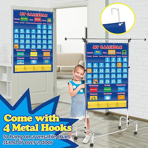 Miniatura 4 de Aizweb Calendario de aula, calendario mensual para niños, preescolar, jardín de infantes, escuela primaria, decoración de aula, suministros para