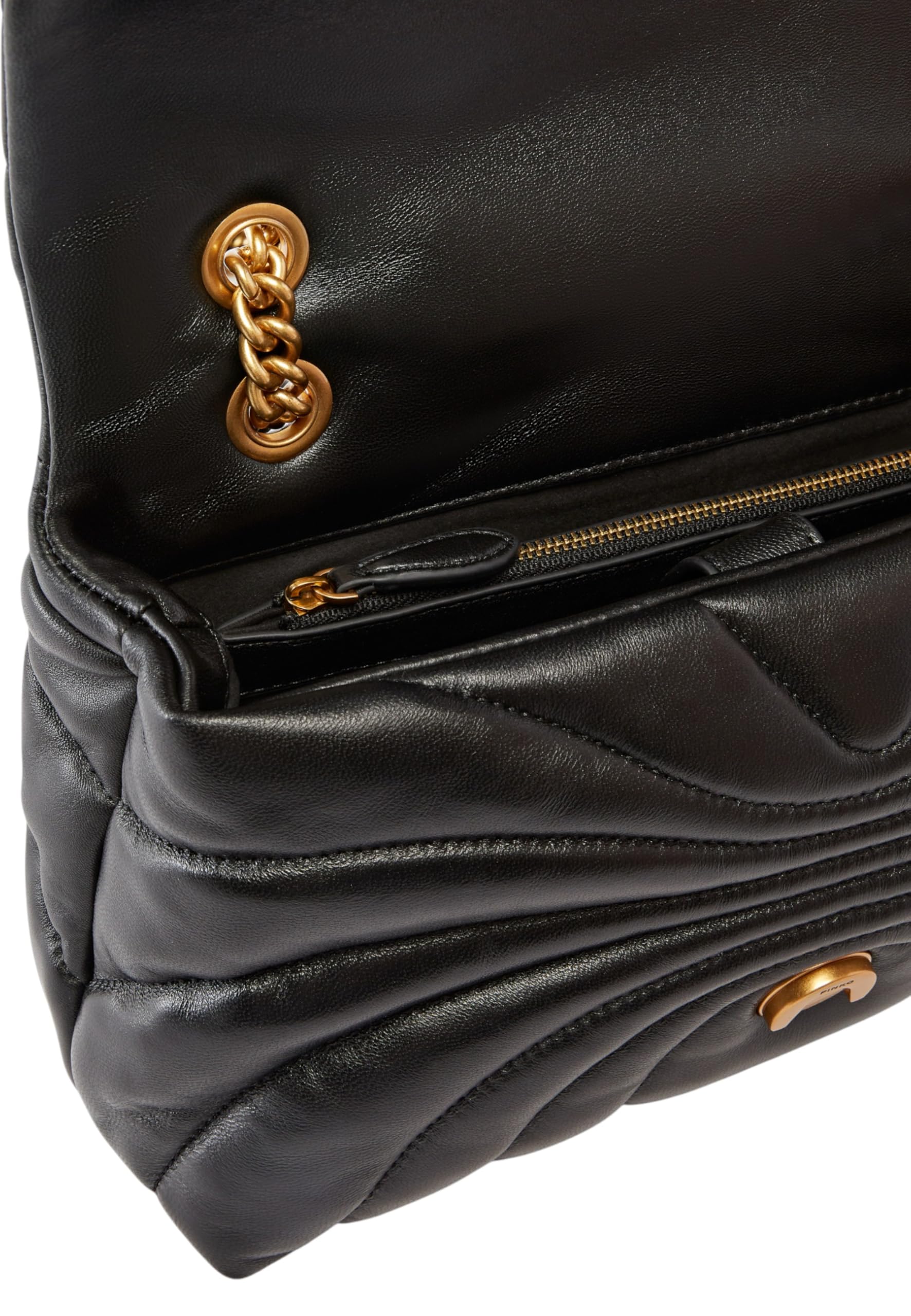 Pinko Bolso love classic puff cl negra butterfly quilt