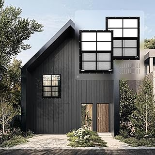 2 Pcs Black Shed Windows 18" x 23" - Pro Series Thermal Break Frame Tempered Glass - Sliding Windows Windows for Tiny House, Workshop, Greenhouse, Garage