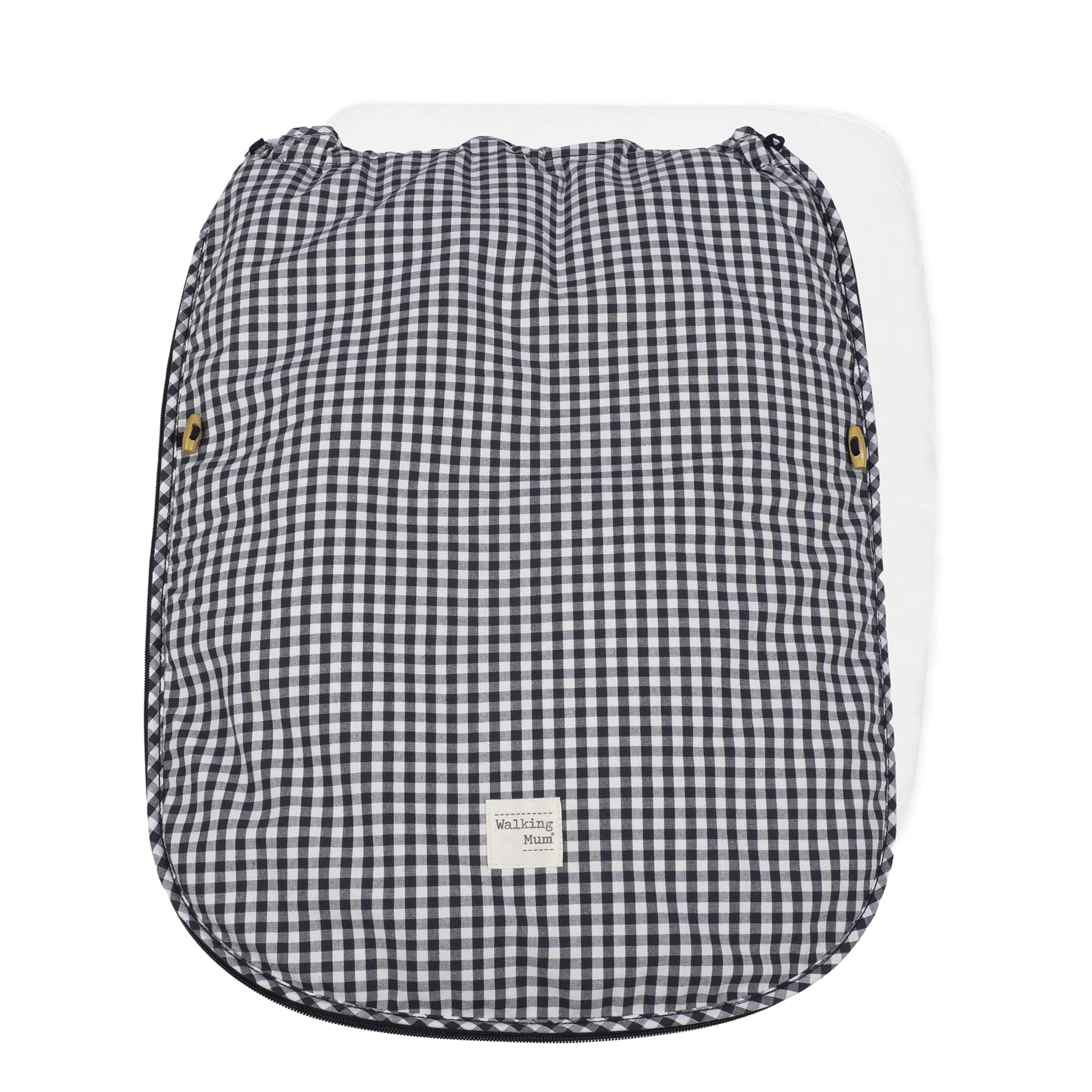 Saco silla entretiempo I love Vichy de Walking Mum (Negro)