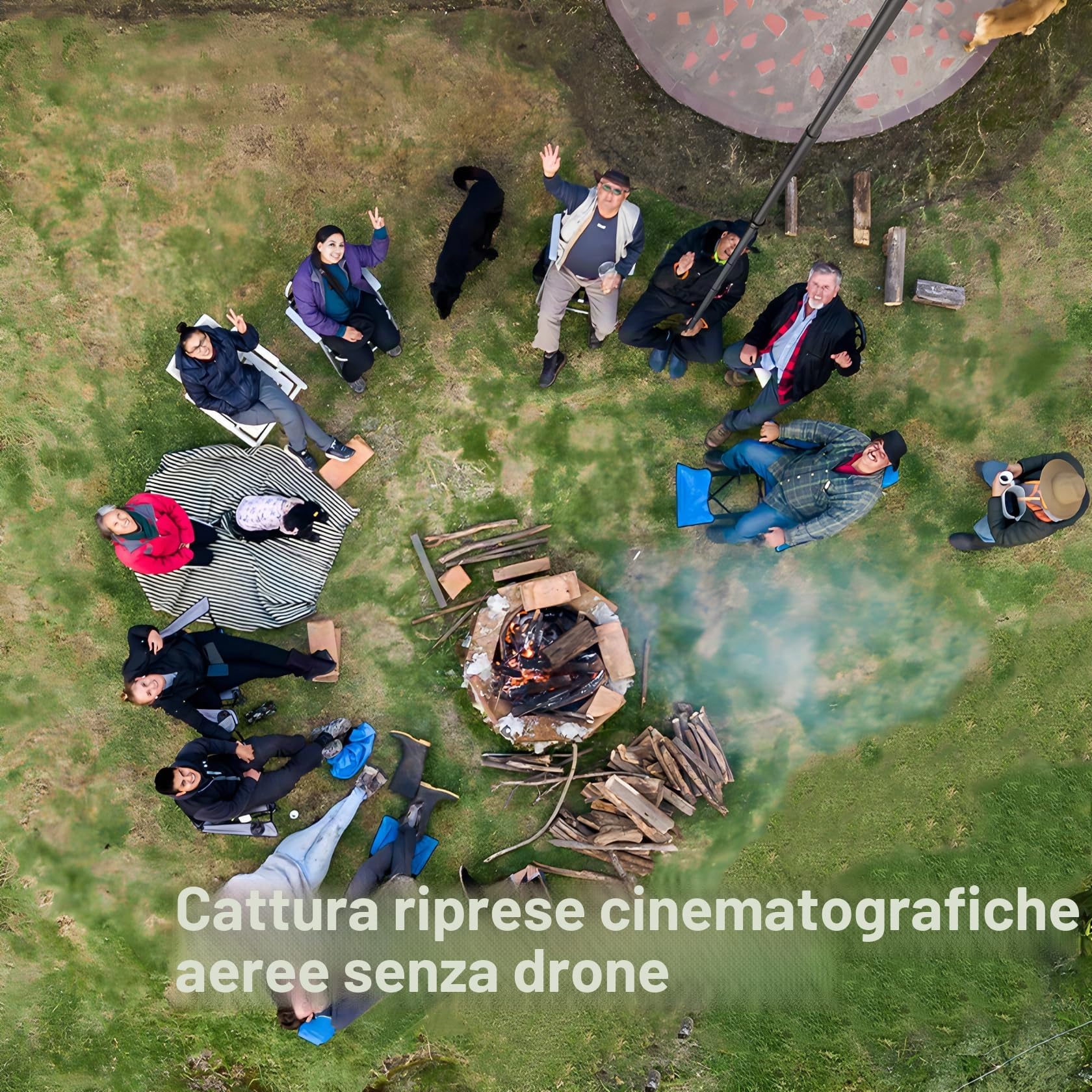 Wiseten 3M/300CM Bastone per Selfie in Fibra di Carbonio er Insta 360 X5 X4 X3 DJI Osmo Pocket 3/4, Ultra Lungo Invisibile Selfie Stick Monopiede Asta con Adattatore per GoPro Hero 13 12 11 10 Black