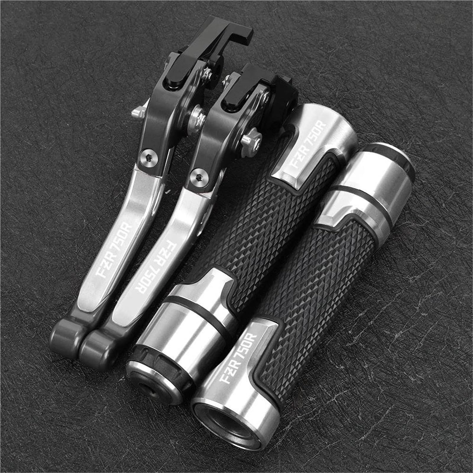GQUIKGW Replace Brake Clutch Levers Motorcycle Parts Handles Adjustable Folding Extendable for Y-AMAHA for Genesis FZR750R 1987-1998(Black5)