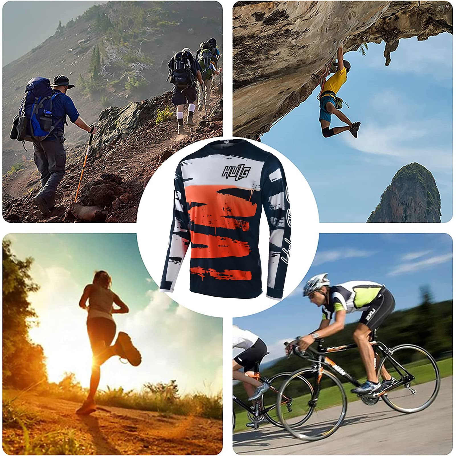 Manga Larga para Hombre Jersey De Ciclo Bici del Camino De MTB Ropa De La Bicicleta?Equipacion para Montar En Bicicleta Y Motocross Unisex