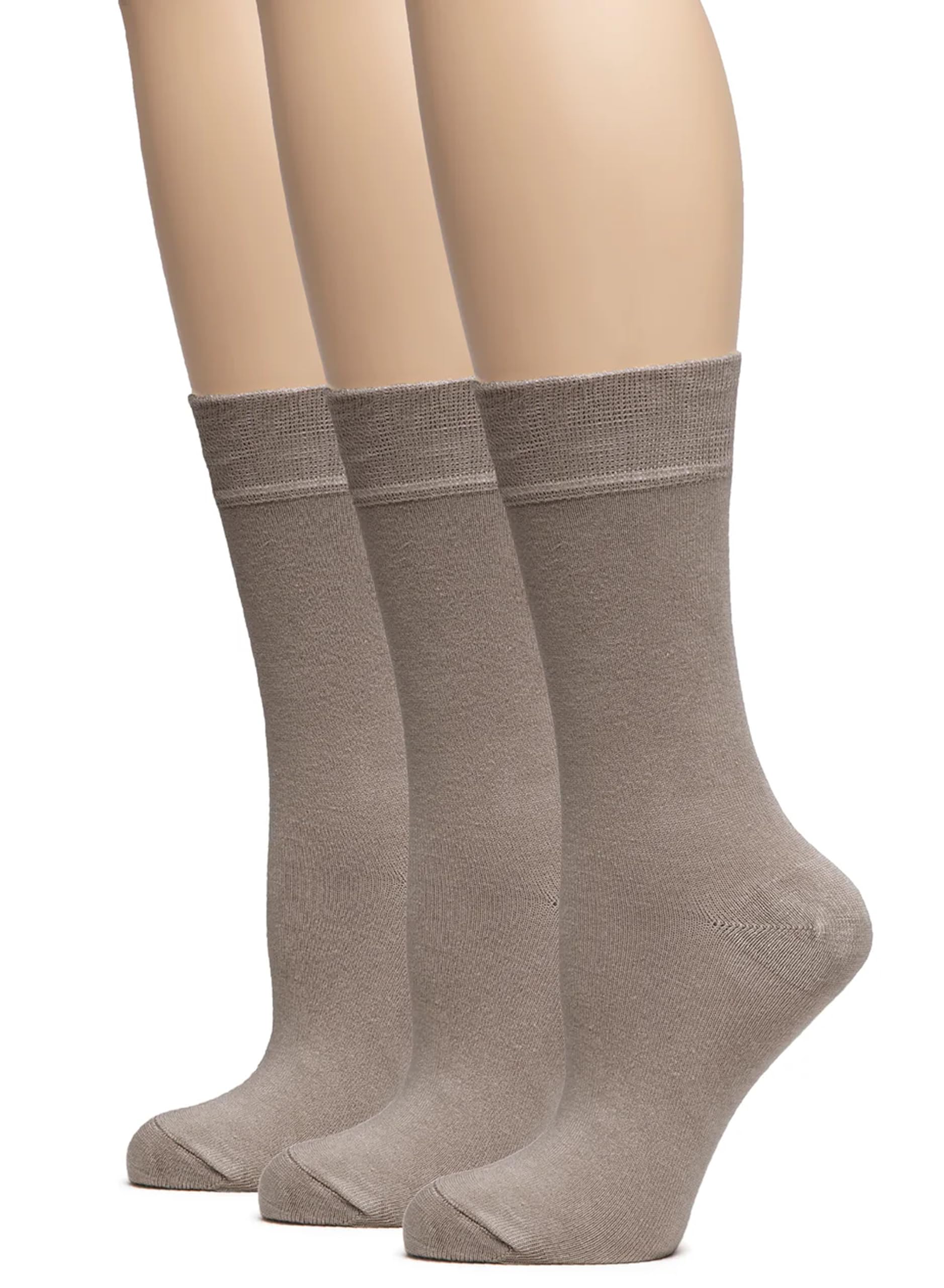 Hugh Ugoli Women's Thin Soft Rayon Derived from Bamboo Crew Socks for Dress, Trouser, Seamless Toe &amp; Non-Binding, 5-8/9-11