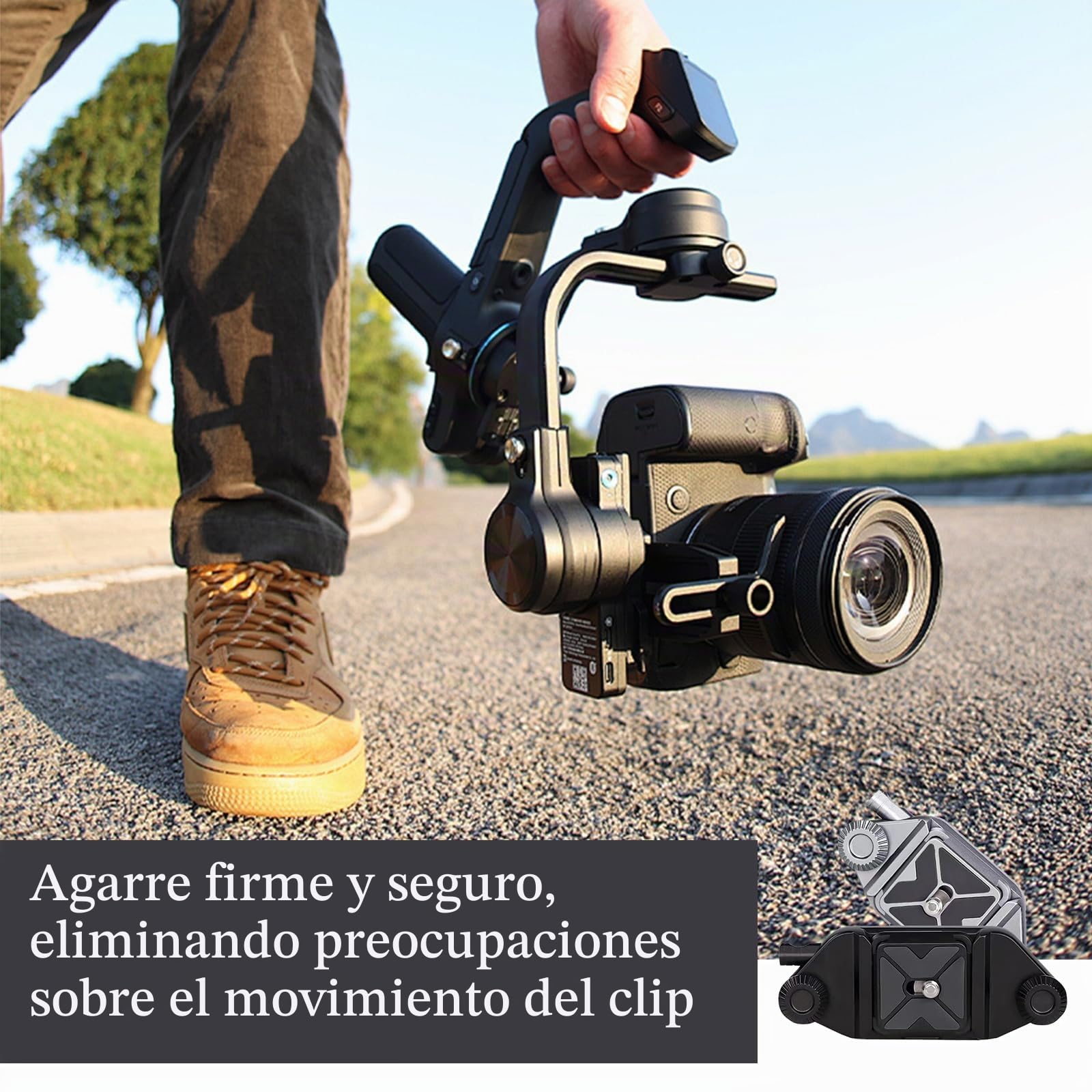 Clip de Cámara para Mochila, Sistema de Liberación Rápida, Soporte en la Correa para el Hombro o Cinturón, Compatible con Hero 12, 11, 10, Insta360 X4, X3 Ace Pro, DSLR, Cámaras de Acción