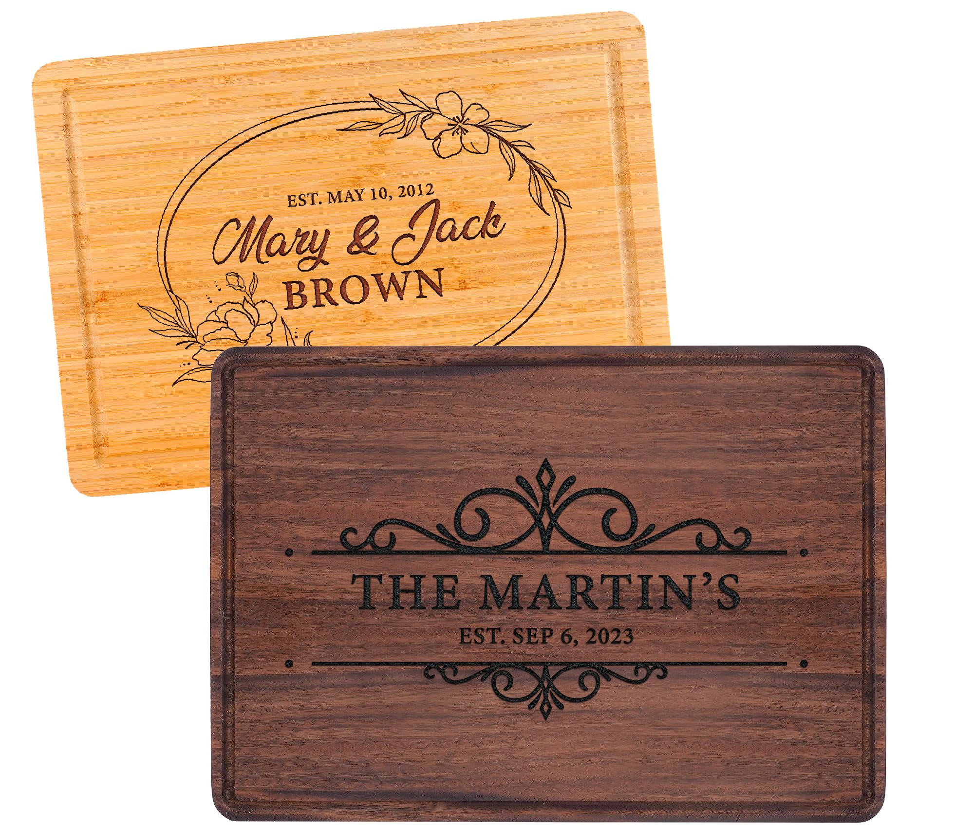 Personalized Cutting Boards for Couples, Custom Engraved Board, Handmade Perfect Bridal Shower Wedding, Housewarming, Anniversary, Engagement, Couple