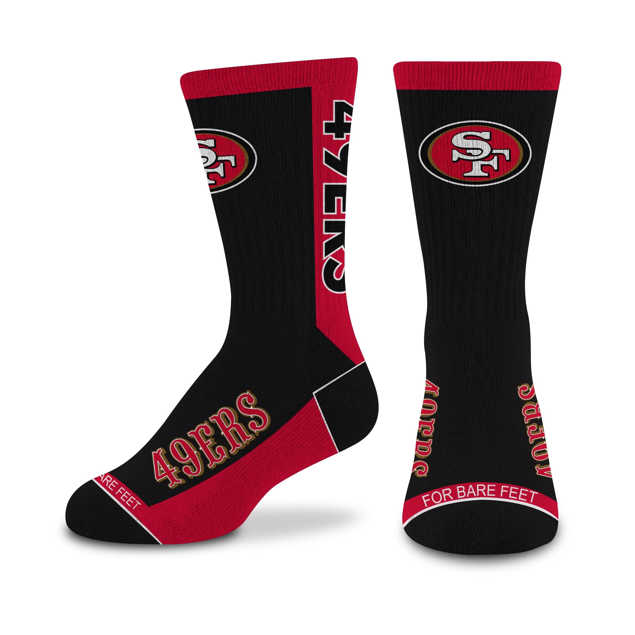 For Bare Feet NFL Unisex Kids Nfl Mvp Crew Sock Youth