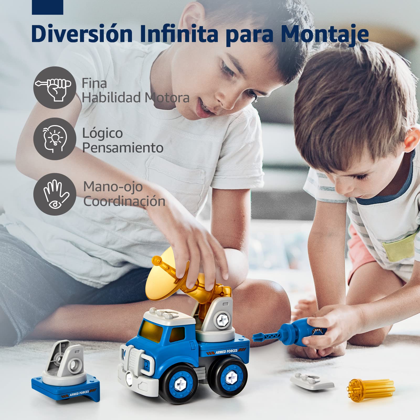 hahaland Robot Transformado Juguetes Niños 4 5 Años, 5 en 1 Coches Juguetes de Montaje Coches para Niños 4 5 6 7 8 Años Regalos Originales