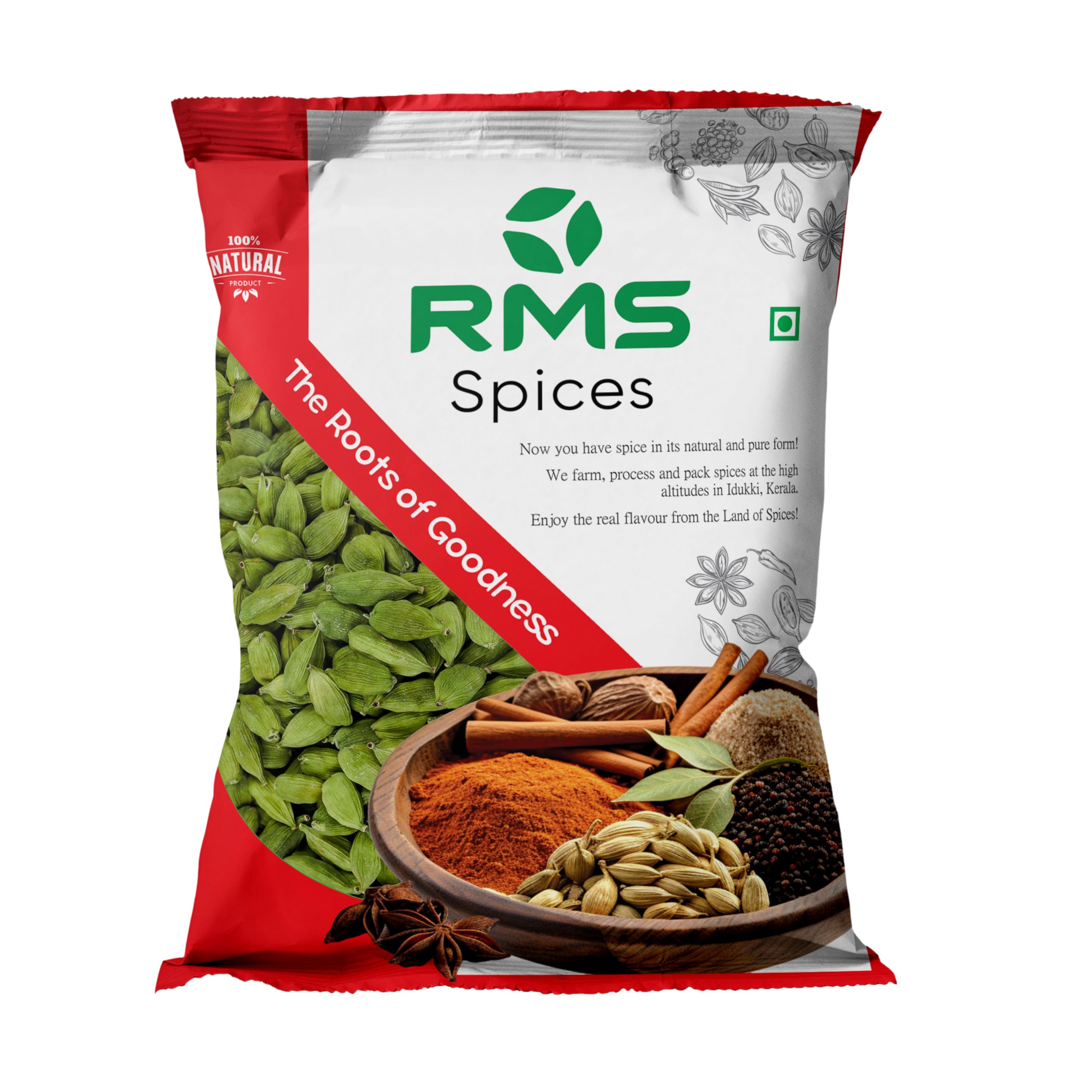 RMS Cardamom (Elaichi), 1 kg, Bold Export 7.5 mm | No Artificial Colours or Preservatives | Natural and Fresh | Elaichi Green, Cardamom Whole, Green Cardamom, Hari Elaichi (B09DVM33JP) Amazon Price History, Amazon Price Tracker