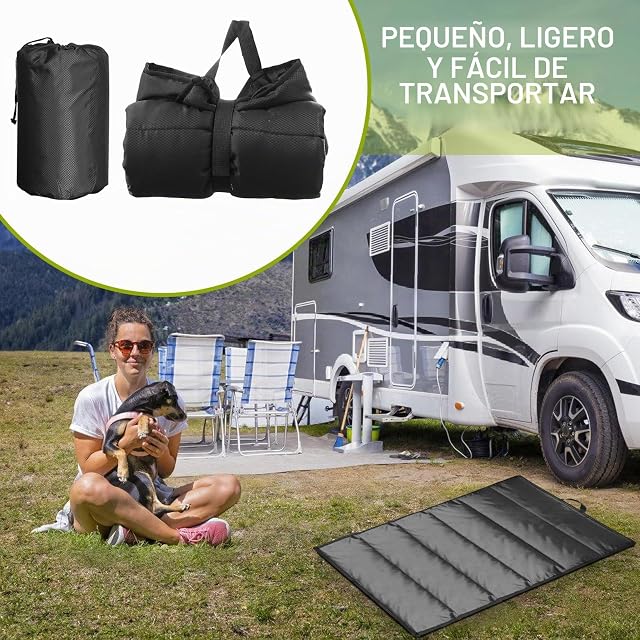 Foto 6 de 7 de LEKEFETO Manta para perros para viajes, lavable, manta de viaje plegable para perros de camping