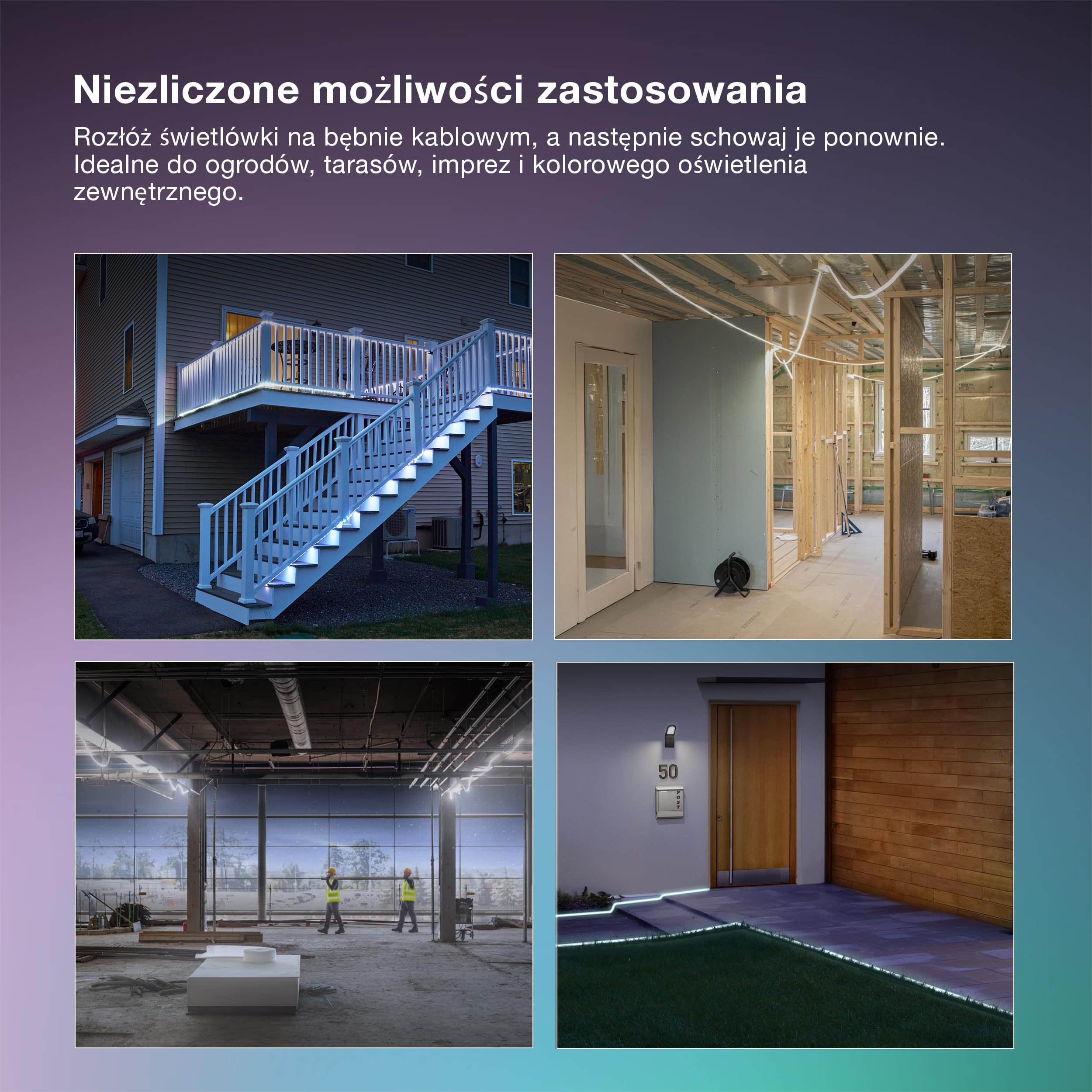 OSRAM Taśma LED Outdoor Flex 20M IP65, chłodna biel, możliwość przedłużenia do 50 m, w tym bęben kablowy, akcesoria montażowe, kabel połączeniowy