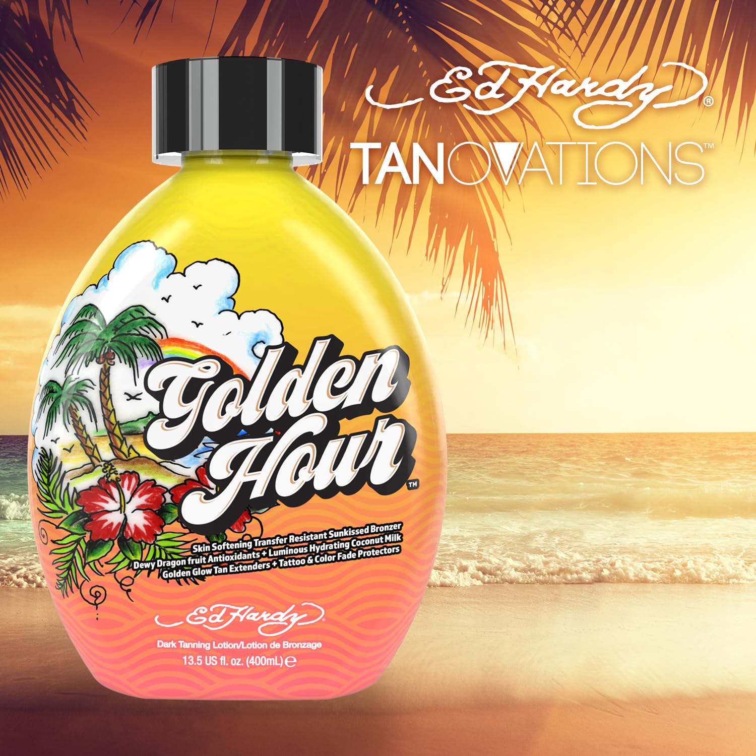 Amazon.com : Ed Hardy Tanovations Golden Hour - Skin Softening