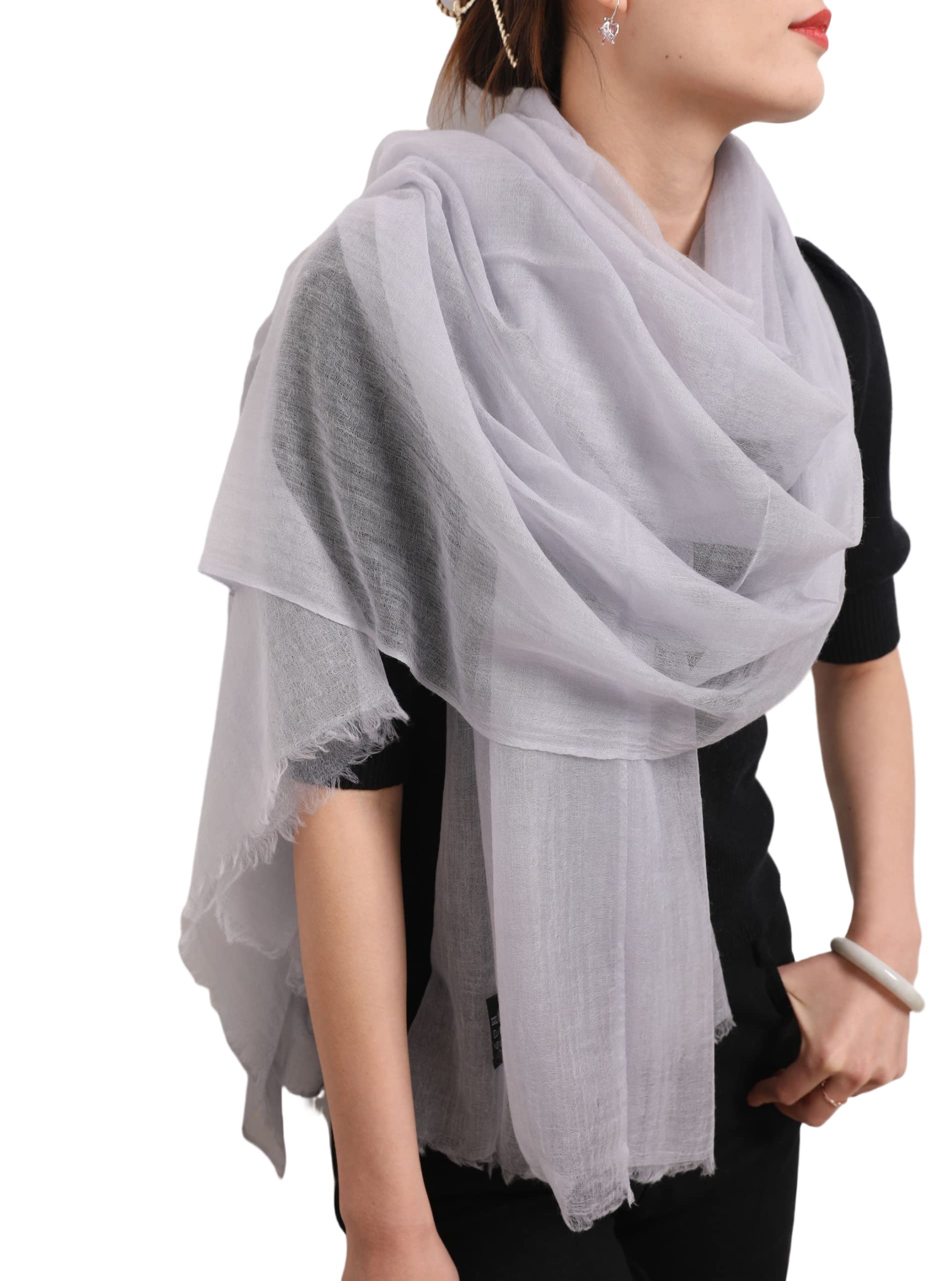 Damas Estola de Cachemira Bufanda Pashmina 100% Cachemira Fina 200 Hilos
