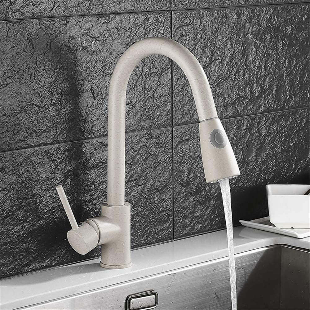 Retro Grifo De La Cocina Grifo Del Fregadero De La Cocina Caliente Y El Agua Fría Del Mezclador 360 Se Soporta Rotativa Avena Grifo Con La Cabeza De Ducha Extraíble Con Un Aireador Sola Manija