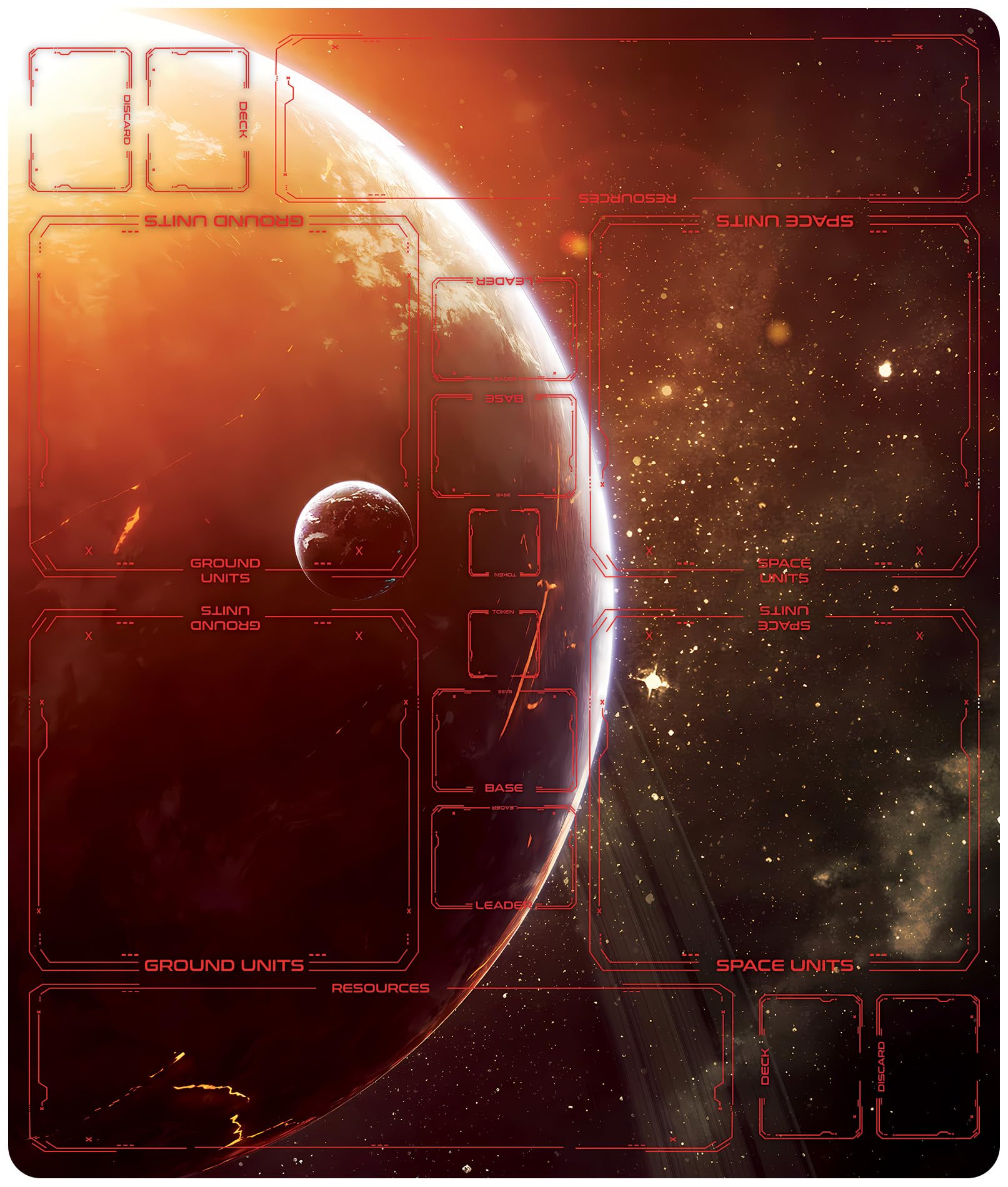 Mata kompatybilna z Star Wars Unlimited dla 2 graczy 28" x 24" / 72 x 61cm - Czerwony