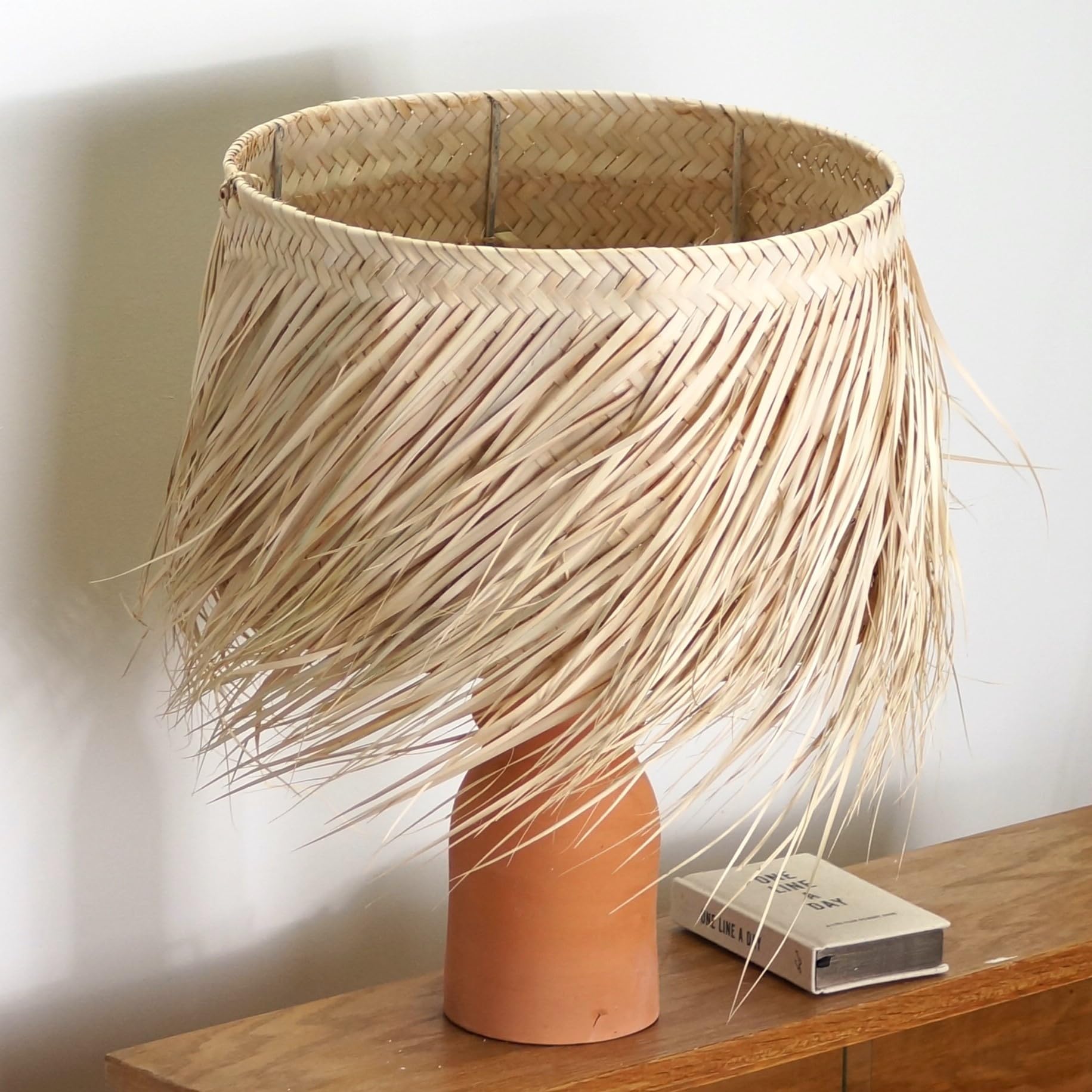 Abat-jour lampe sur pied, Abat jour naturel, Fait main (Ø50 x H30cm)