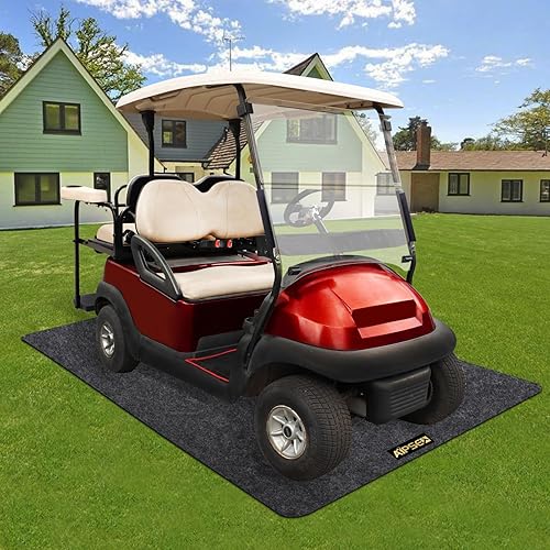 Miniatura 7 de AIPSET Tapete de garaje para carrito de golf, tapete de estacionamiento, almohadilla mecánica para EZGOClub CarYamahaUTVATV, absorbente de aceite,