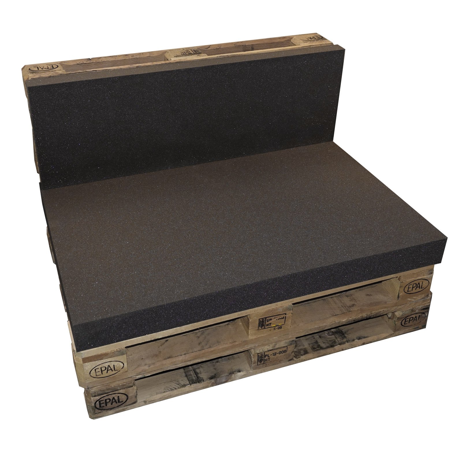 Palettenkissen-Set, grau, Moderne Sitzkissen für Paletten im Innen- und Außenbereich, ideal als Hundeauflage, ohne Bezug