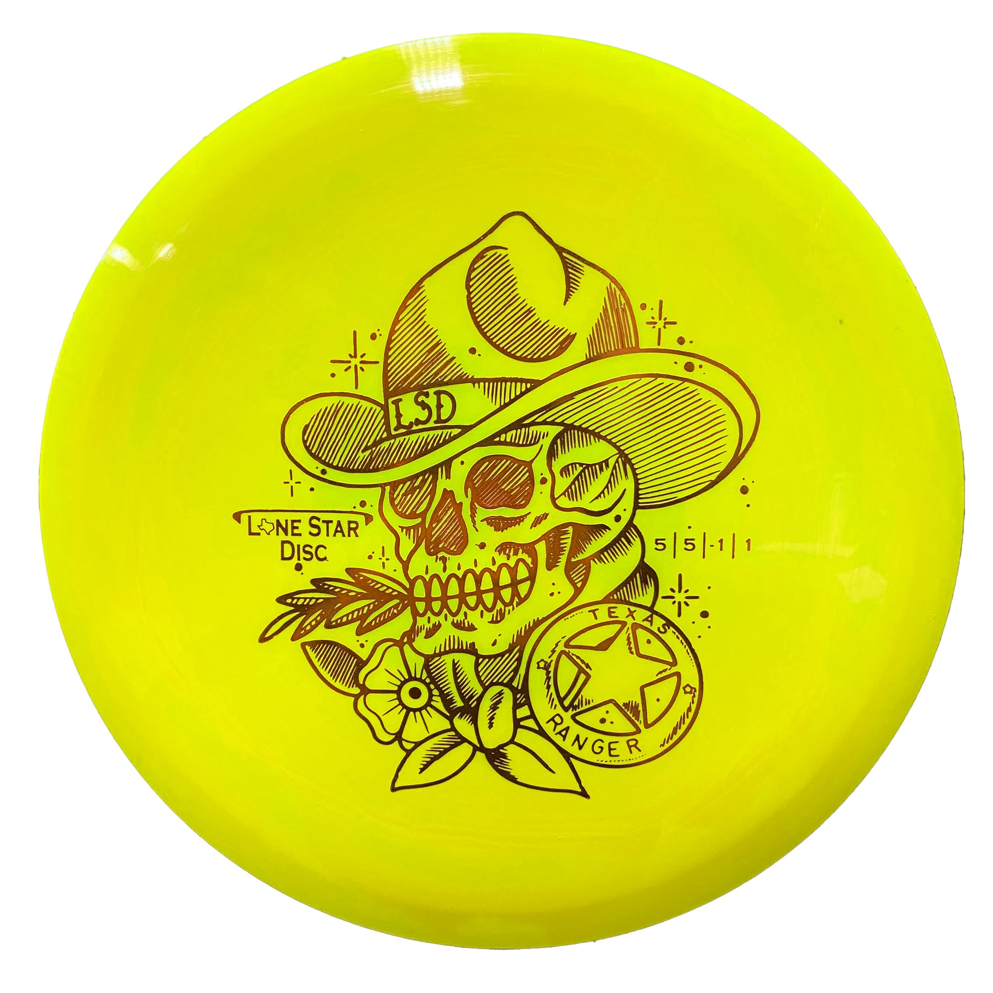 Lone Star Disc Delta 1 Texas Ranger | Straight Disc Golf Midrange | Artist Stamp 170g+ | Stiff, Grippy Base Plastic | Versatile Straight Midrange for All Skill Levels | Colors May Vary