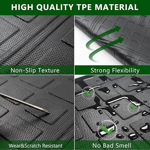 Miniatura 10 de Tapete de carga compatible con Subaru Forester 2019-2024, tapete de carga TPE de repuesto para accesorios Subaru Forester 2019-2024 (alfombrilla de