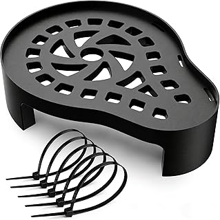 Sump Pump Stand, 2.25" High Universal Pump Riser with Reusable Heavy-Duty Cable Ties - Anti-Clog Design Prevents Sediment & Silt Buildup - Durable Corrosion-Proof Base for Basin, Pond & Septic Tank