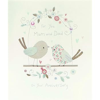 Mum And Dad Anniversary Card Anniversary Card For Mum And Dad Anniversary Card Parents Anniversary Card Couples Couples Anniversary Gifts Boofle Anniversary Card Amazon Co Uk Office Products