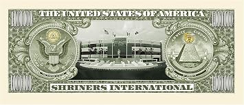 American Art Classics Pack of 100 - Shriners Million Dollar Bill