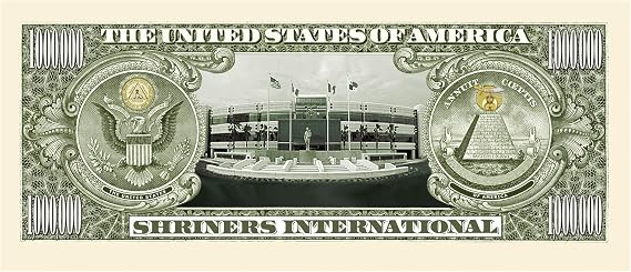 American Art Classics Pack of 100 - Shriners Million Dollar Bill