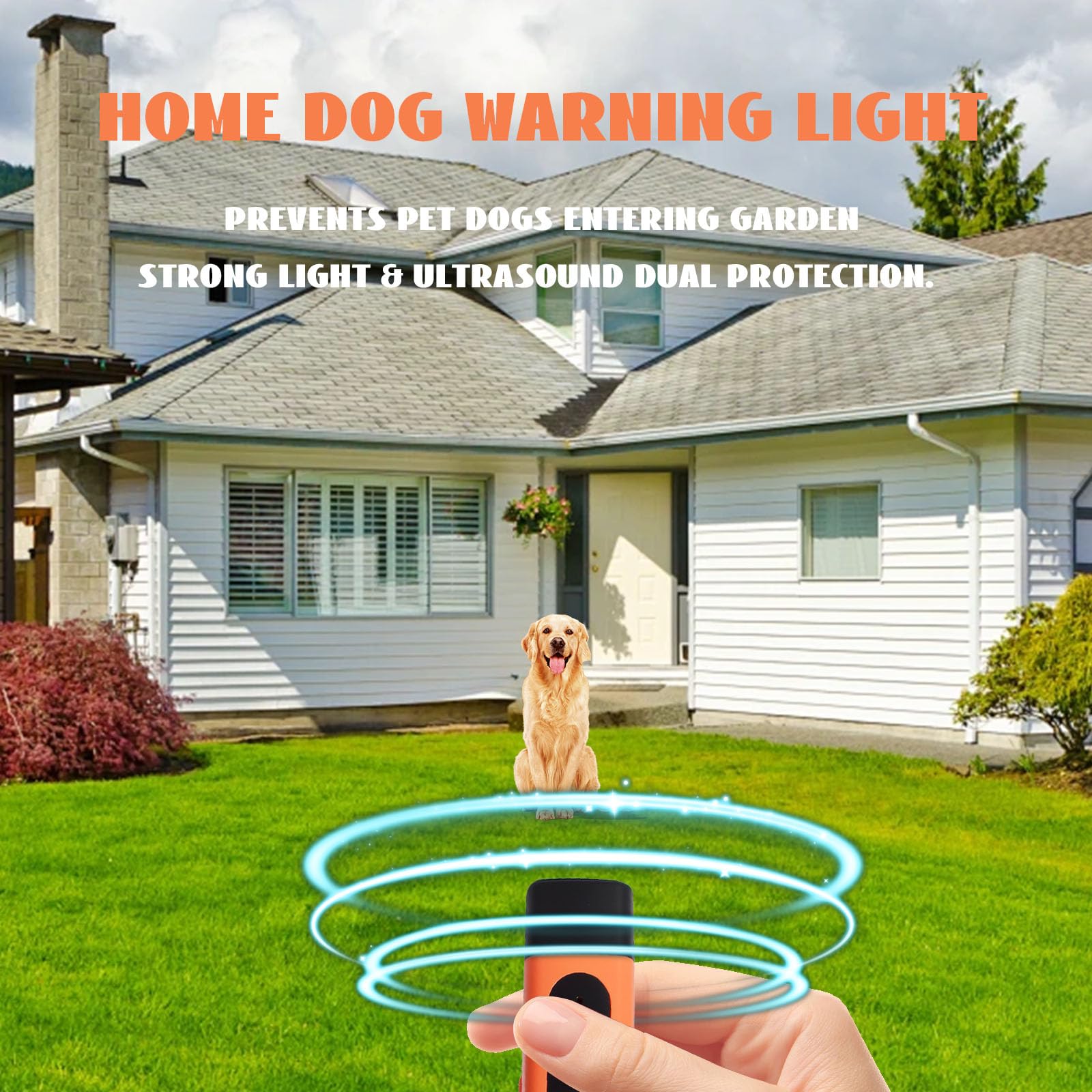 Anti Aboiement Chien, Anti Aboiement Chien Ultrason Puissant, Ultrason Chien avec Lampe Poche LED, Solutions Anti-Aboiement pour Chiens, pour Petit et Grand Chien