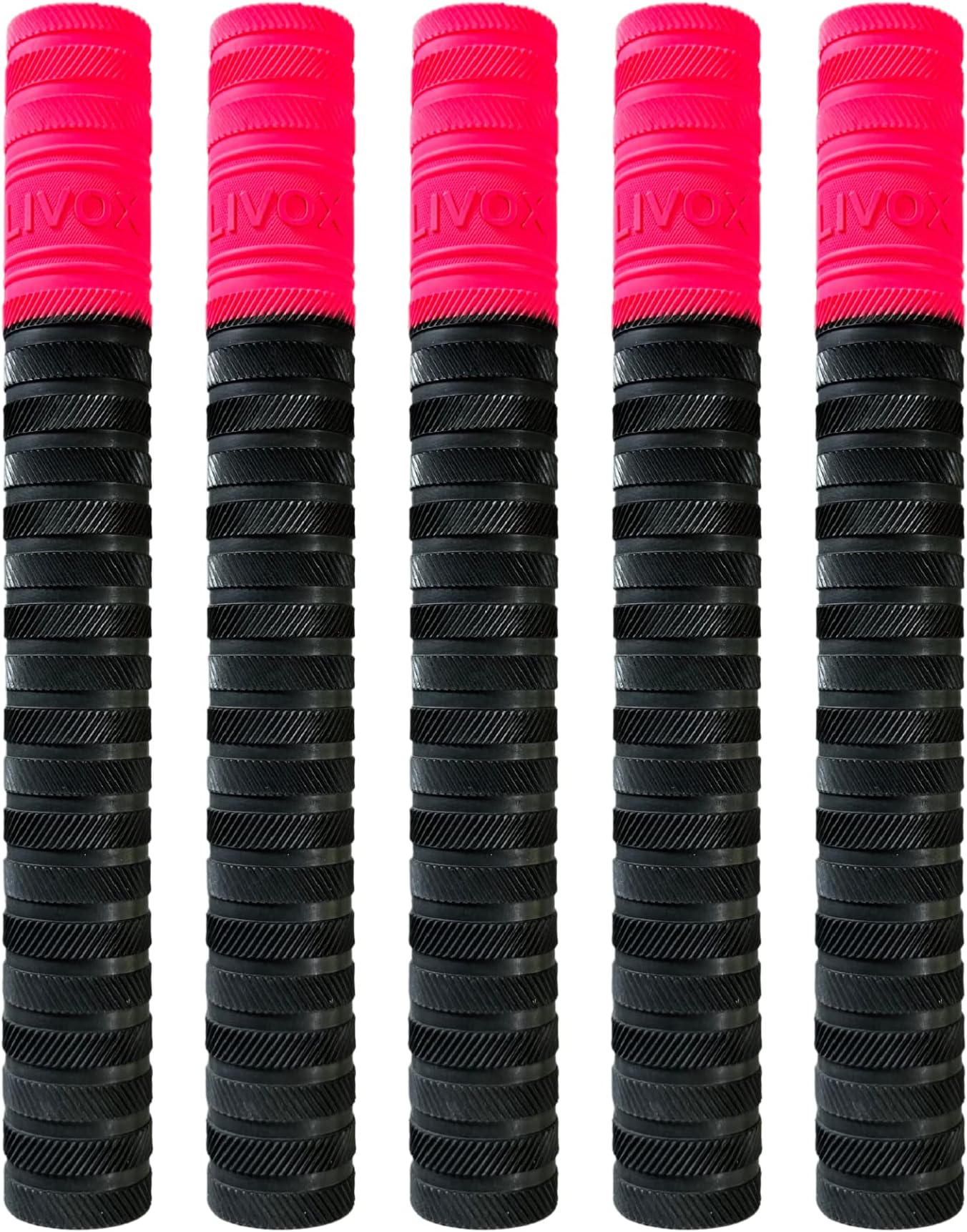 Livox Bracelet Texture Rubber Cricket Bat Grip Ultra Tacky Shock Absorbing Gripper for Bat Handle Grips – Pack of 5