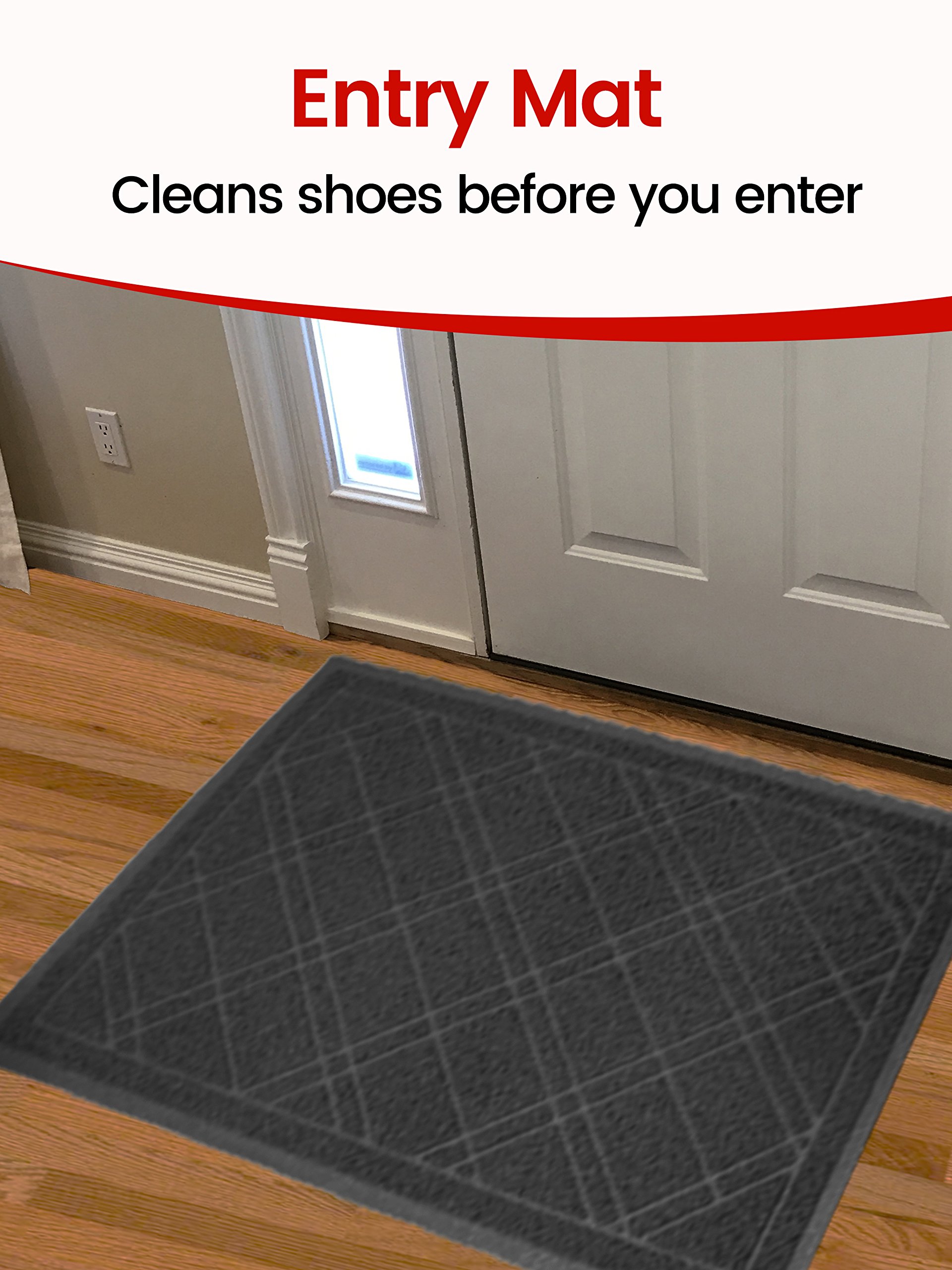 SlipToGrip Universal Door Mat XL Size 42” x 35” Anti Slip, Durable