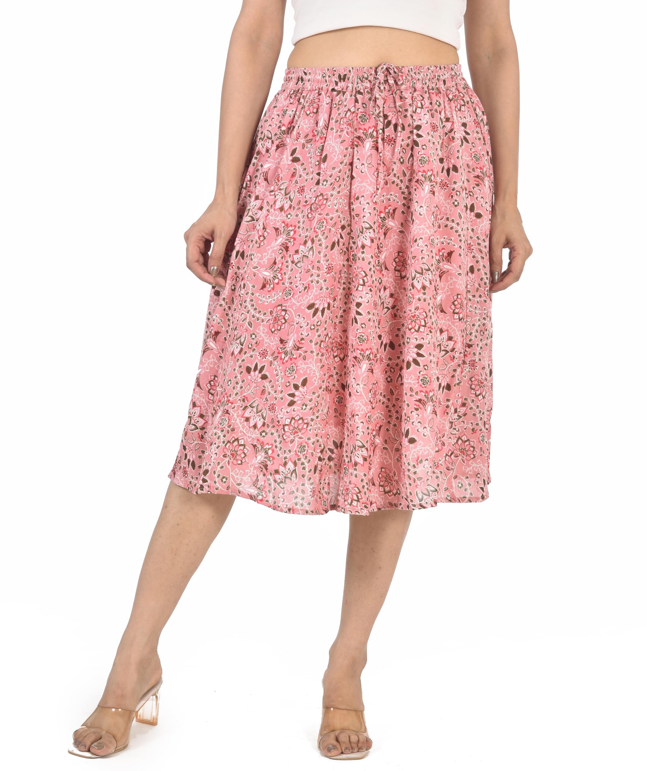 Women's Midi Skirt (FP544_Blue_Free Size)