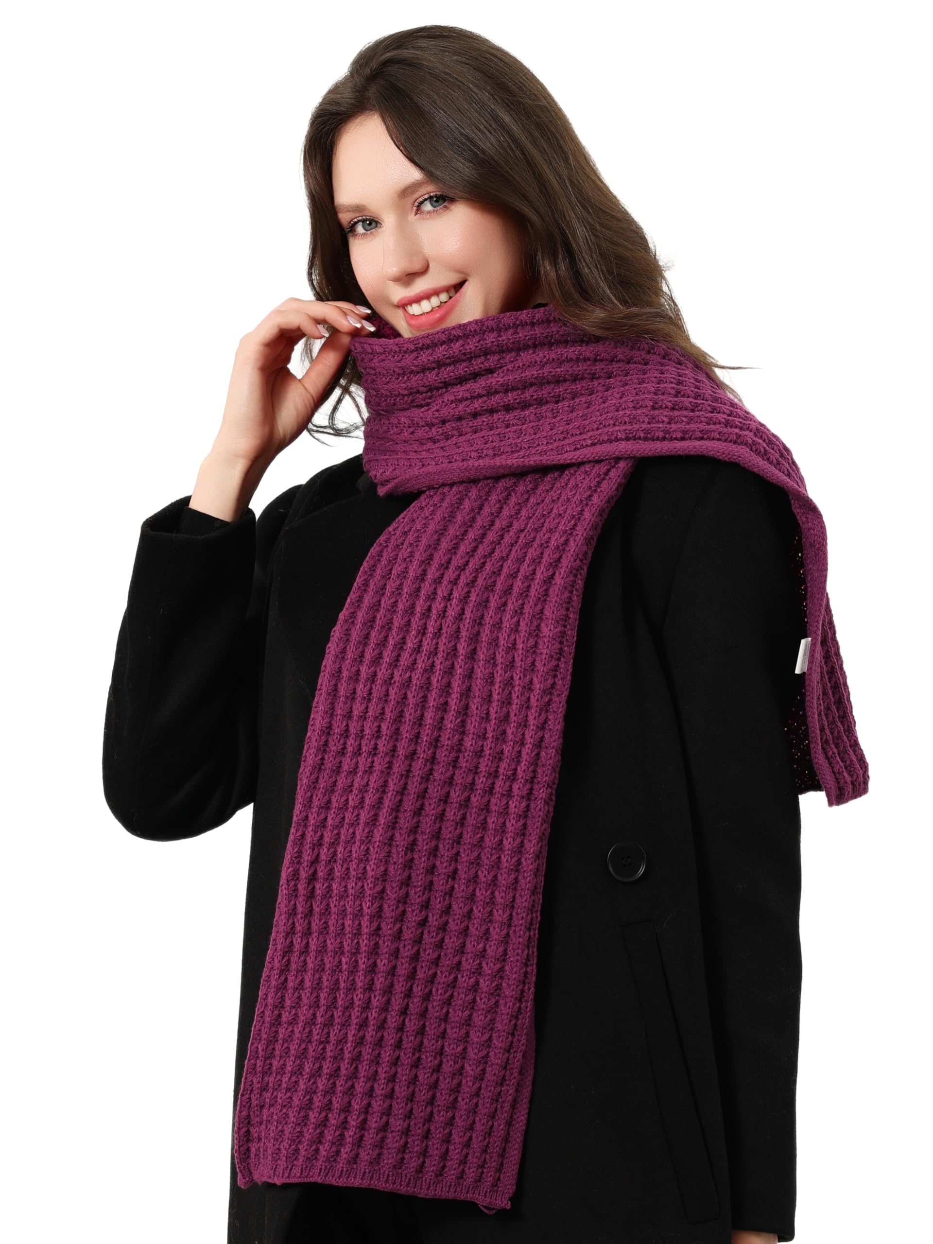 Dondon Women's Berry Scarf For Uk Winter Scarf Knitted Scarf