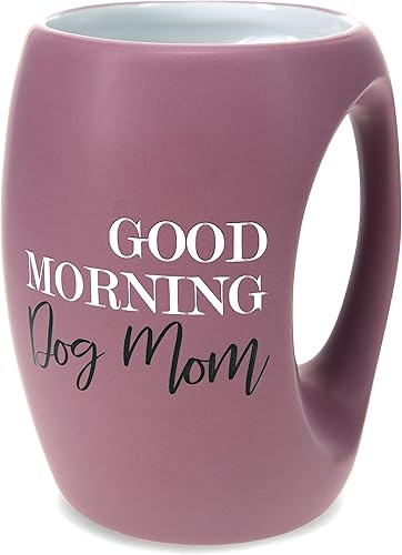 Good Morning Dog Mom - Taza de café abrazable de cerámica de 16 onzas
