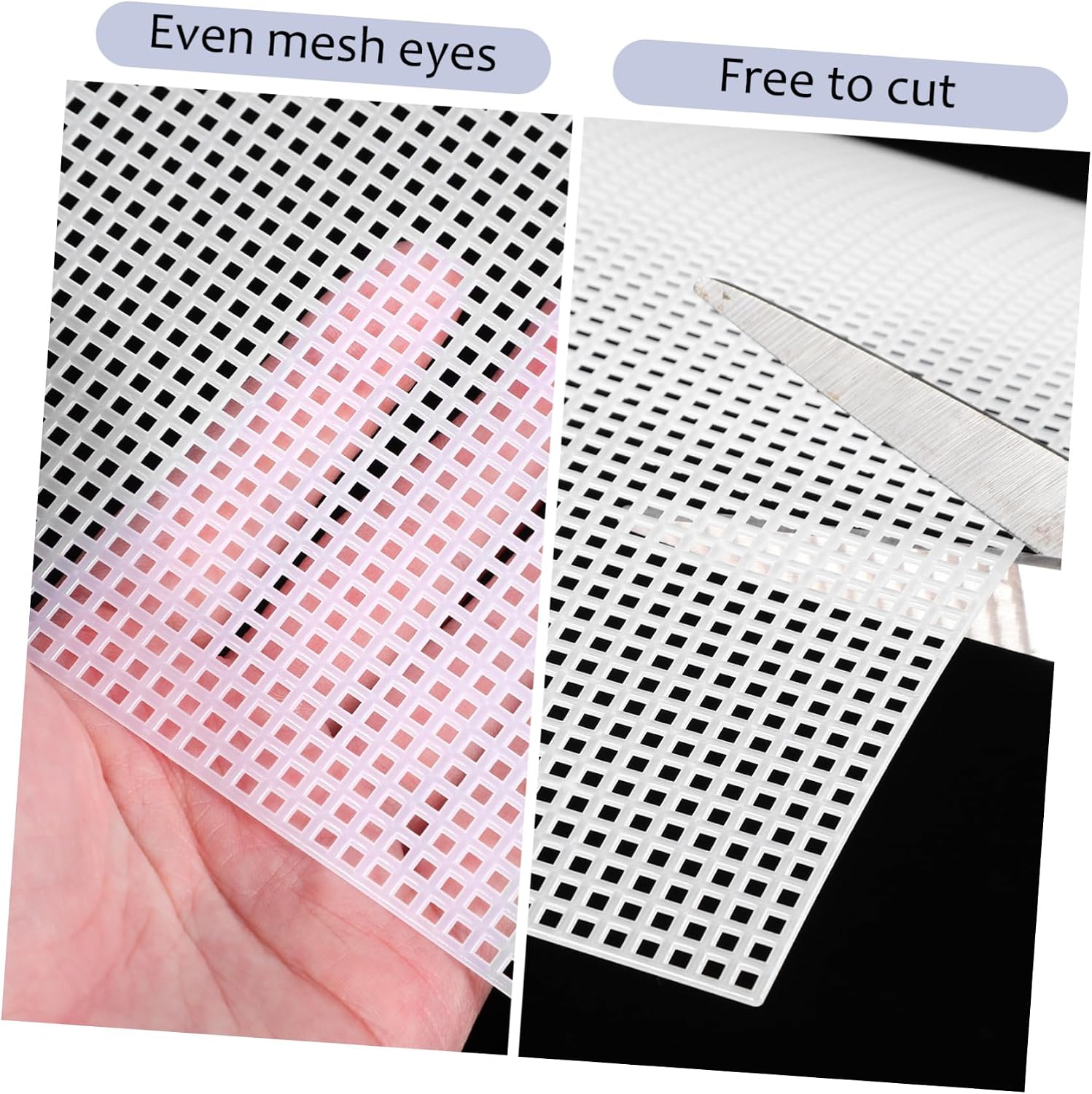 TEHAUX 6pcs Clear Plastic Canvas Sheets Mesh for Embroidery Knitting Projects Easy to Cut for All Skill Levels for DIY Crafts and Home Decor