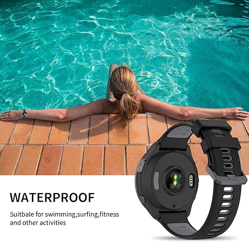 Miniatura 4 de Baaletc Compatible con las correas de reloj Garmin Forerunner 965, correa deportiva de silicona suave de repuesto para Garmin Forerunner 965 Band