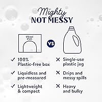 Vista 6 de Cleancult Hojas de detergente para ropa, caja resellable, 3 enzimas que combaten las manchas, lino fresco, 60 cargas, sin productos químicos