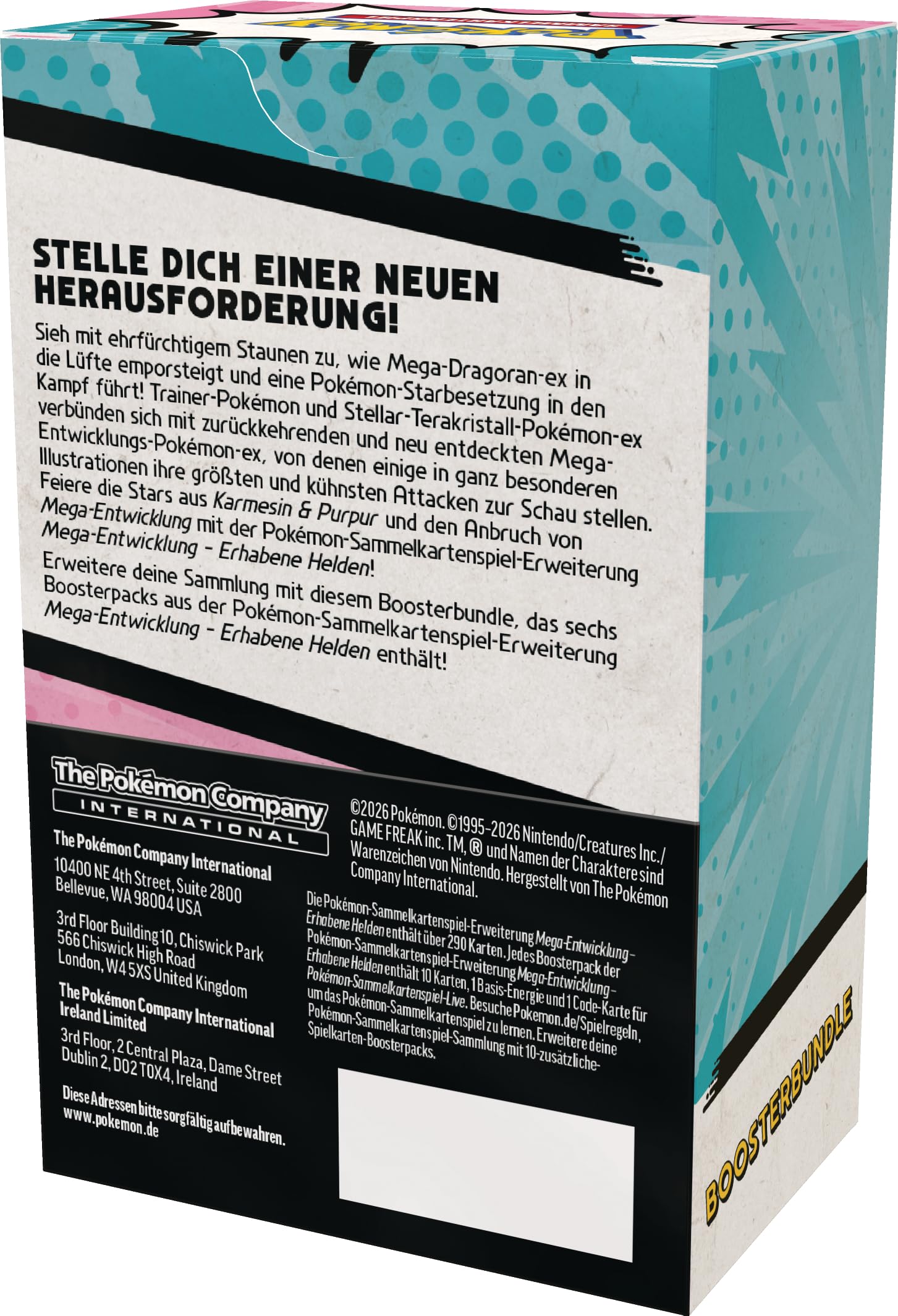 Pokémon-Sammelkartenspiel: Boosterbundle Mega-Entwicklung – Erhabene Helden (6 Boosterpacks)