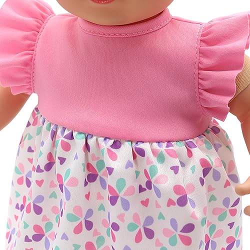 Miniatura 6 de Paquete de 4 ropa de muñeca para muñecas de 13 a 16 pulgadas, vestido con estampado de unicornio para muñecas de 13 a 16 pulgadas, compatible con