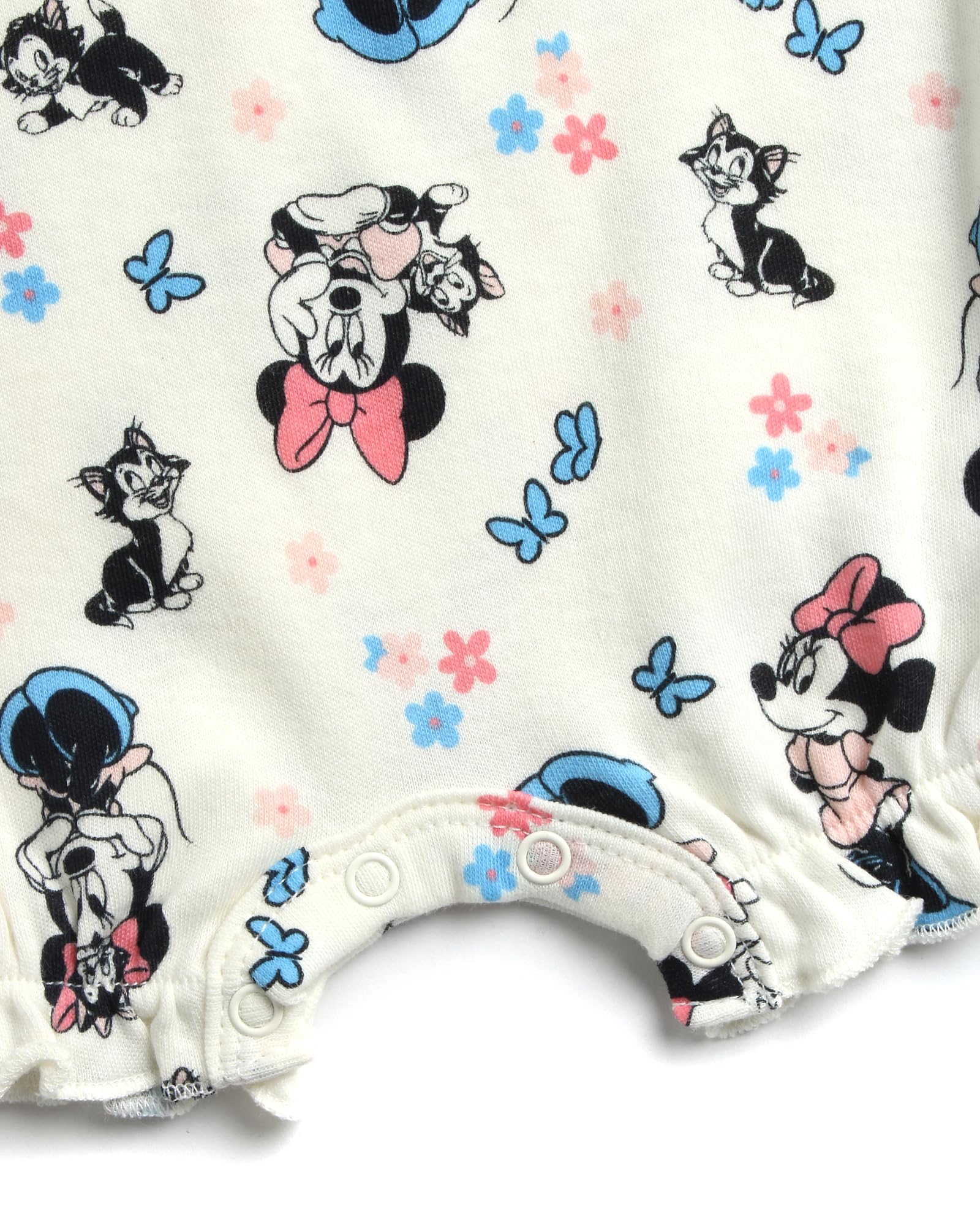 Disney Baby-Strampler mit Rüschenärmeln Minnie (Neugeborene/Baby), Pfirsich/Minnie-Creme, 6-9 Monate, 2 Stück, Pfirsich/Minnie Creme, 6-9 Monate