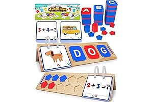 Montessori Wooden Learning Games: CVC Words, Math, Sight Words, Counting, and Colors for Kindergarten
